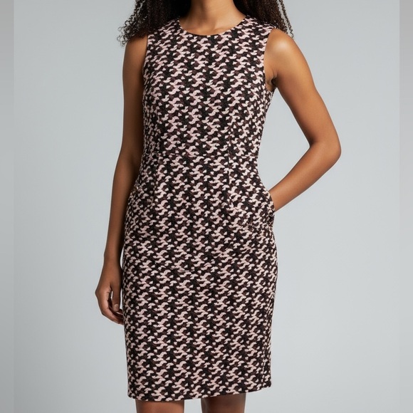 J Crew Dress, Midi Dress, Geo, Sz 10T, 10 Tall, Cotton, Portfolio Dress, NWT - Picture 6 of 13